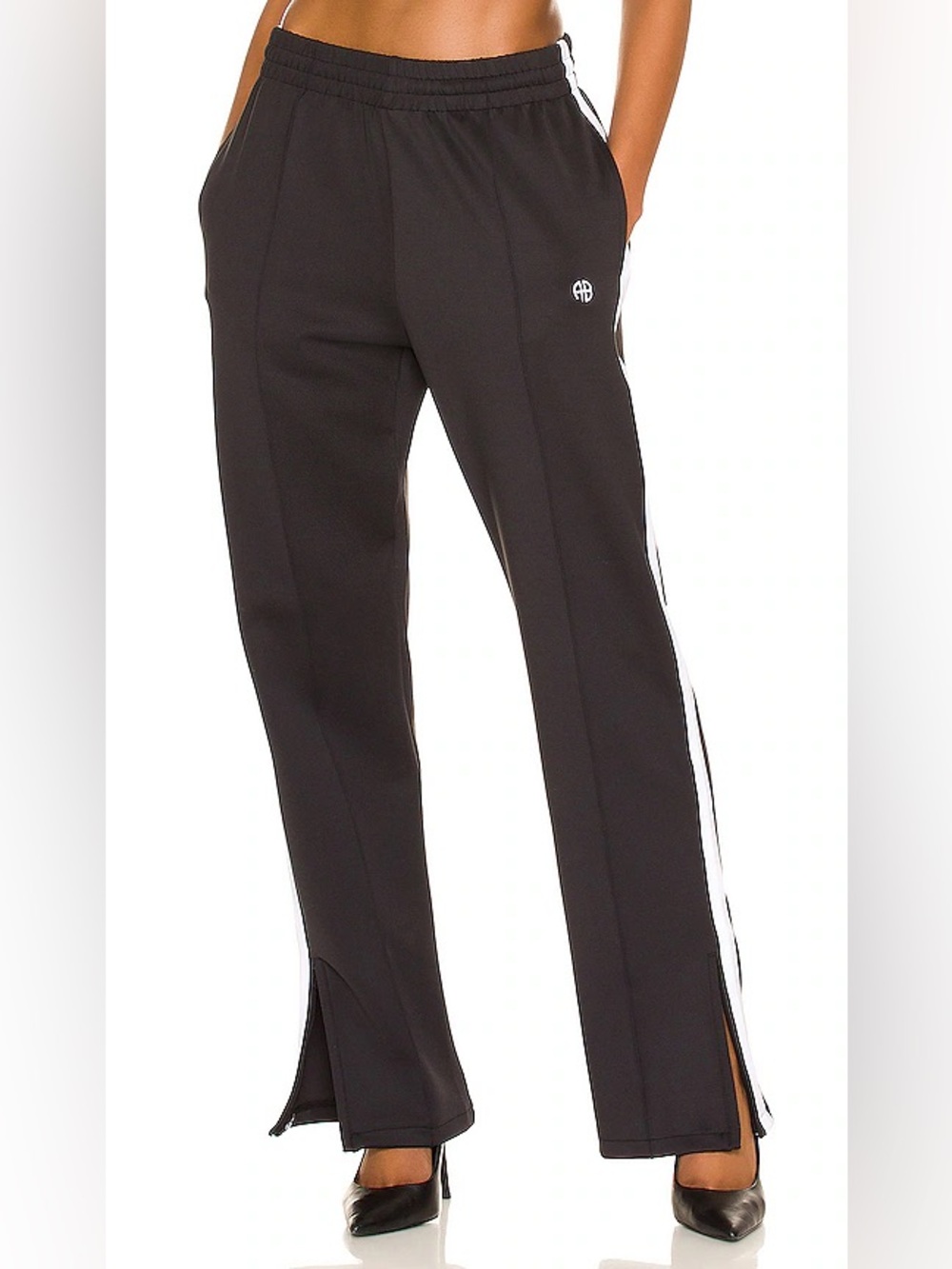 $269 ANINE BING KAMERON TRACK PANTS ATHLEISURE JOAH BROWN QUIET LUXURY EREWHON